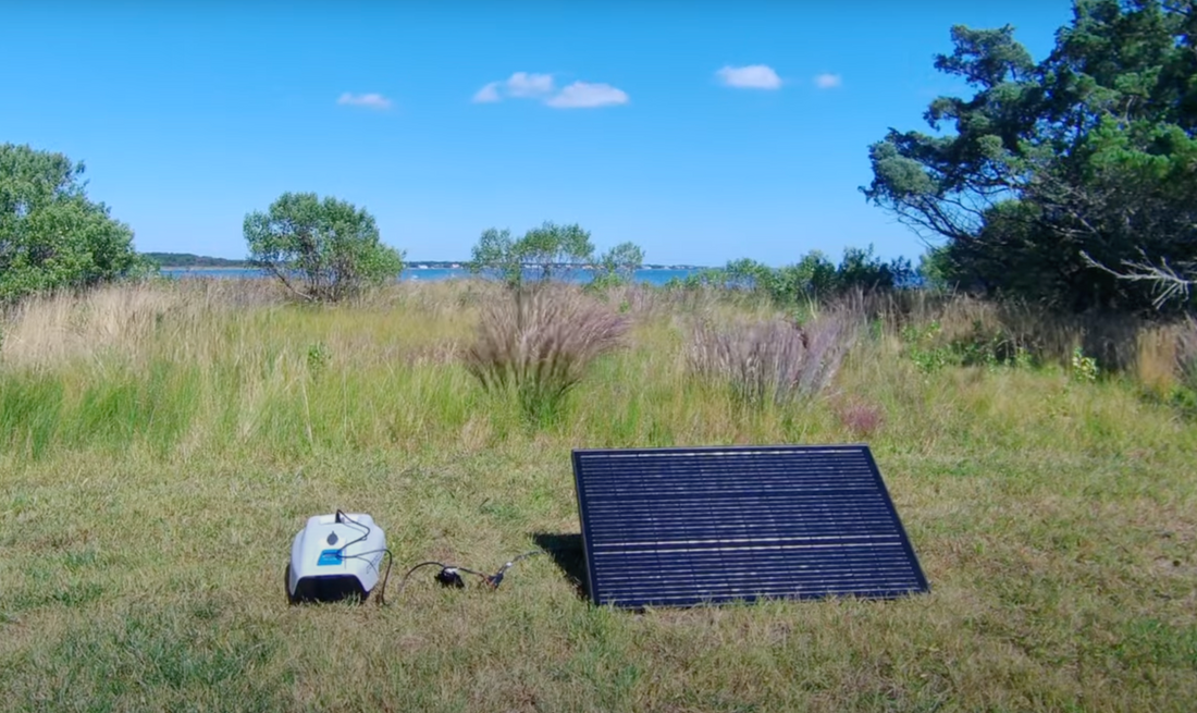 charging the epropulsion spirit battery plus with solar