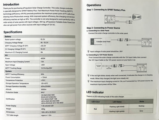 epropulsion spirit solar charge controller