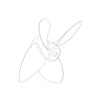 Momentum M Series Hi-Thrust 4-Blade Propeller for M10 Electric Outboard