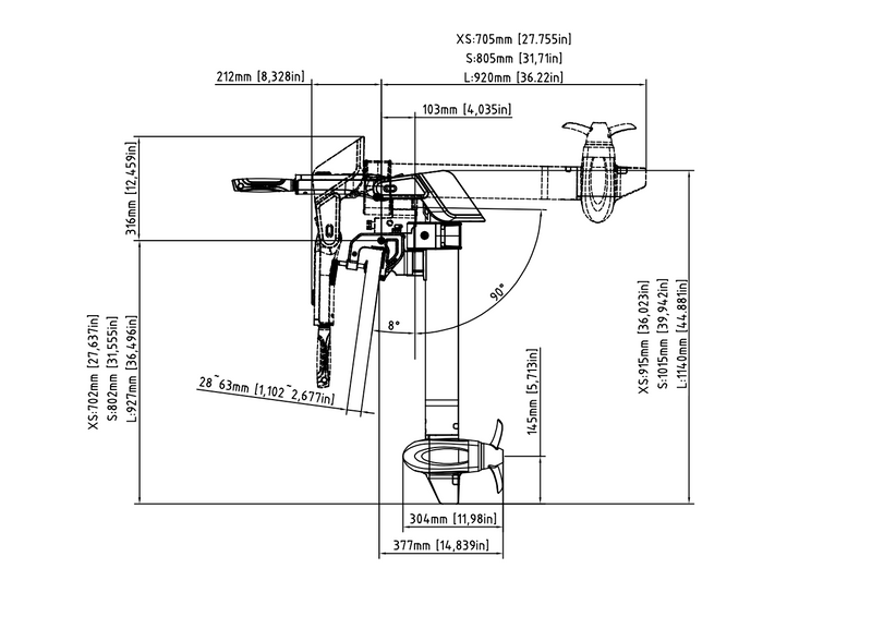 ePropulsion Spirit 2 Technical Drawing