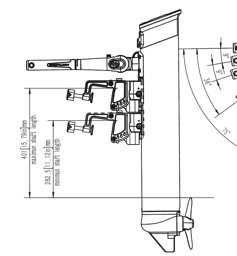 eLite Short Shaft Technical Drawing