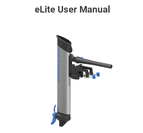 ePropulsion eLite User Manual